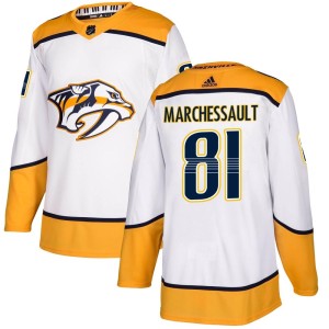 Nashville Predators Jonathan Marchessault Official White Adidas Authentic Adult Away NHL Hockey Jersey