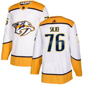 Nashville Predators Brady Skjei Official White Adidas Authentic Adult Away NHL Hockey Jersey