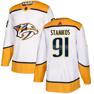 Nashville Predators Steven Stamkos Official White Adidas Authentic Adult Away NHL Hockey Jersey