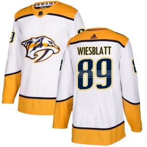 Nashville Predators Ozzy Wiesblatt Official White Adidas Authentic Adult Away NHL Hockey Jersey