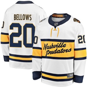 Nashville Predators Kieffer Bellows Official White Fanatics Branded Breakaway Adult 2020 Winter Classic Player NHL Hockey Jersey