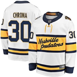 Nashville Predators Magnus Chrona Official White Fanatics Branded Breakaway Adult 2020 Winter Classic Player NHL Hockey Jersey