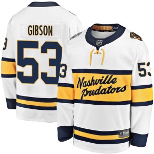 Nashville Predators Andrew Gibson Official White Fanatics Branded Breakaway Adult 2020 Winter Classic Player NHL Hockey Jersey