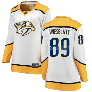 Nashville Predators Ozzy Wiesblatt Official White Fanatics Branded Breakaway Women's Away NHL Hockey Jersey