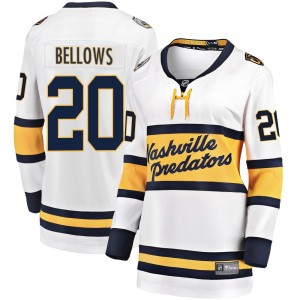 Nashville Predators Kieffer Bellows Official White Fanatics Branded Breakaway Women's 2020 Winter Classic Player NHL Hockey Jersey