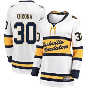 Nashville Predators Magnus Chrona Official White Fanatics Branded Breakaway Women's 2020 Winter Classic Player NHL Hockey Jersey