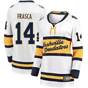 Nashville Predators Jordan Frasca Official White Fanatics Branded Breakaway Women's 2020 Winter Classic Player NHL Hockey Jersey