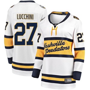 Nashville Predators Jacob Lucchini Official White Fanatics Branded Breakaway Women's 2020 Winter Classic Player NHL Hockey Jersey