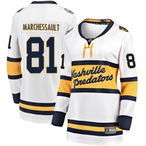 Nashville Predators Jonathan Marchessault Official White Fanatics Branded Breakaway Women's 2020 Winter Classic Player NHL Hockey Jersey