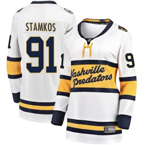 Nashville Predators Steven Stamkos Official White Fanatics Branded Breakaway Women's 2020 Winter Classic Player NHL Hockey Jersey