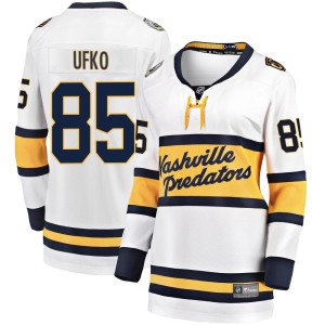 Nashville Predators Ryan Ufko Official White Fanatics Branded Breakaway Women's 2020 Winter Classic Player NHL Hockey Jersey