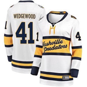 Nashville Predators Scott Wedgewood Official White Fanatics Branded Breakaway Women's 2020 Winter Classic Player NHL Hockey Jersey