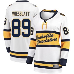 Nashville Predators Ozzy Wiesblatt Official White Fanatics Branded Breakaway Women's 2020 Winter Classic Player NHL Hockey Jersey