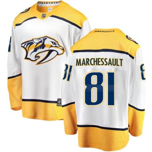 Nashville Predators Jonathan Marchessault Official White Fanatics Branded Breakaway Youth Away NHL Hockey Jersey