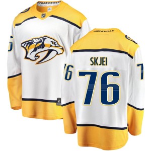 Nashville Predators Brady Skjei Official White Fanatics Branded Breakaway Youth Away NHL Hockey Jersey