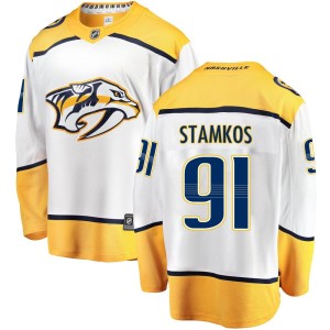 Nashville Predators Steven Stamkos Official White Fanatics Branded Breakaway Youth Away NHL Hockey Jersey