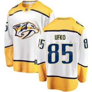 Nashville Predators Ryan Ufko Official White Fanatics Branded Breakaway Youth Away NHL Hockey Jersey