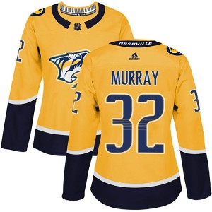 Nashville Predators Matt Murray Official Gold Adidas Authentic Women's Home NHL Hockey Jersey