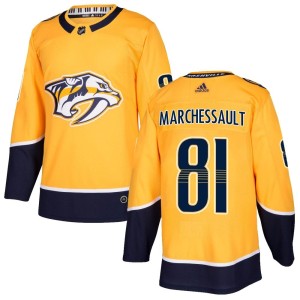 Nashville Predators Jonathan Marchessault Official Gold Adidas Authentic Youth Home NHL Hockey Jersey