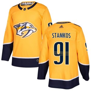 Nashville Predators Steven Stamkos Official Gold Adidas Authentic Youth Home NHL Hockey Jersey