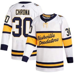 Nashville Predators Magnus Chrona Official White Adidas Authentic Adult 2020 Winter Classic Player NHL Hockey Jersey