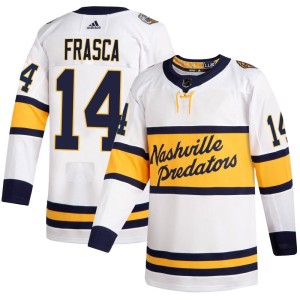 Nashville Predators Jordan Frasca Official White Adidas Authentic Adult 2020 Winter Classic Player NHL Hockey Jersey