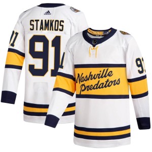 Nashville Predators Steven Stamkos Official White Adidas Authentic Adult 2020 Winter Classic Player NHL Hockey Jersey