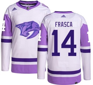 Nashville Predators Jordan Frasca Official Adidas Authentic Adult Hockey Fights Cancer NHL Hockey Jersey