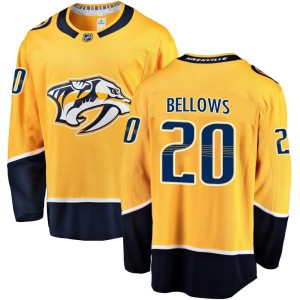 Nashville Predators Kieffer Bellows Official Gold Fanatics Branded Breakaway Adult Home NHL Hockey Jersey