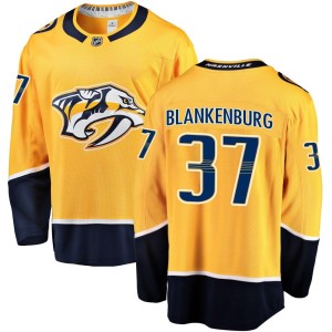 Nashville Predators Nick Blankenburg Official Gold Fanatics Branded Breakaway Adult Home NHL Hockey Jersey