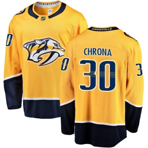 Nashville Predators Magnus Chrona Official Gold Fanatics Branded Breakaway Adult Home NHL Hockey Jersey