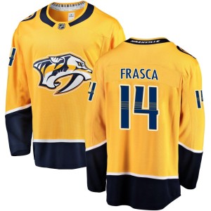 Nashville Predators Jordan Frasca Official Gold Fanatics Branded Breakaway Adult Home NHL Hockey Jersey