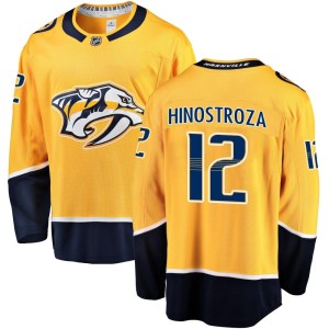 Nashville Predators Vinnie Hinostroza Official Gold Fanatics Branded Breakaway Adult Home NHL Hockey Jersey