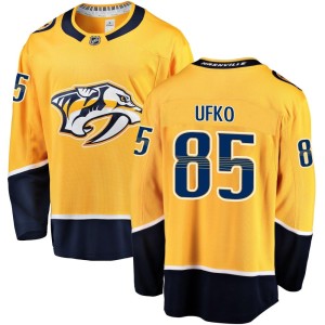 Nashville Predators Ryan Ufko Official Gold Fanatics Branded Breakaway Adult Home NHL Hockey Jersey