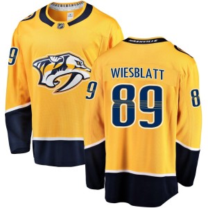 Nashville Predators Ozzy Wiesblatt Official Gold Fanatics Branded Breakaway Adult Home NHL Hockey Jersey